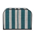 thumbnail image 3 of Toasting Machine Cover 4 Pieces 12.4×10.6×8.3in Dust-Proof Explosion-Proof Waterproof And Wear-Resistant Hollow Bottom Cyan Stripe_2, 3 of 7
