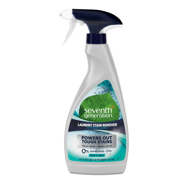 Seventh Generation Laundry Stain Remover Spray, Free & Clear, 16 oz
