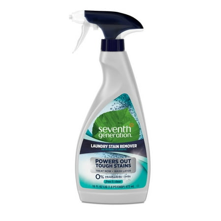 Seventh Generation Laundry Stain Remover Spray, Free & Clear, 16