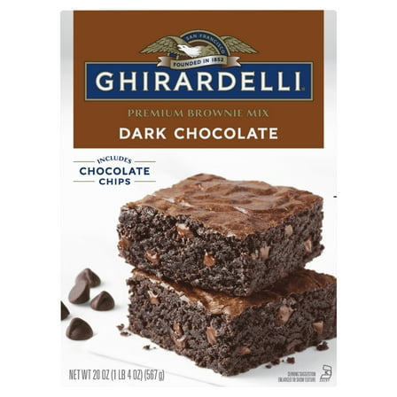 2 Pack - Ghiradelli Dark Chocolate Brownie Mix 20 oz Package May Vary