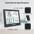 thumbnail image 2 of White Wireless Weather Station with Indoor/Outdoor Thermometer-Hygrometer, Large-Screen Display, Comfort Level Indicator, Backlit Touchscreen, and Weather Clock Functionality (Includes Main Unit and, 2 of 6