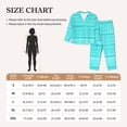 thumbnail image 4 of Yiaed Turquoise Wooden Print Pajamas Women's Long Sleeve Sleepwear Soft Button Down Loungewear Pjs Lounge Set Nightwear Womens Pajama Pants-Medium, 4 of 7