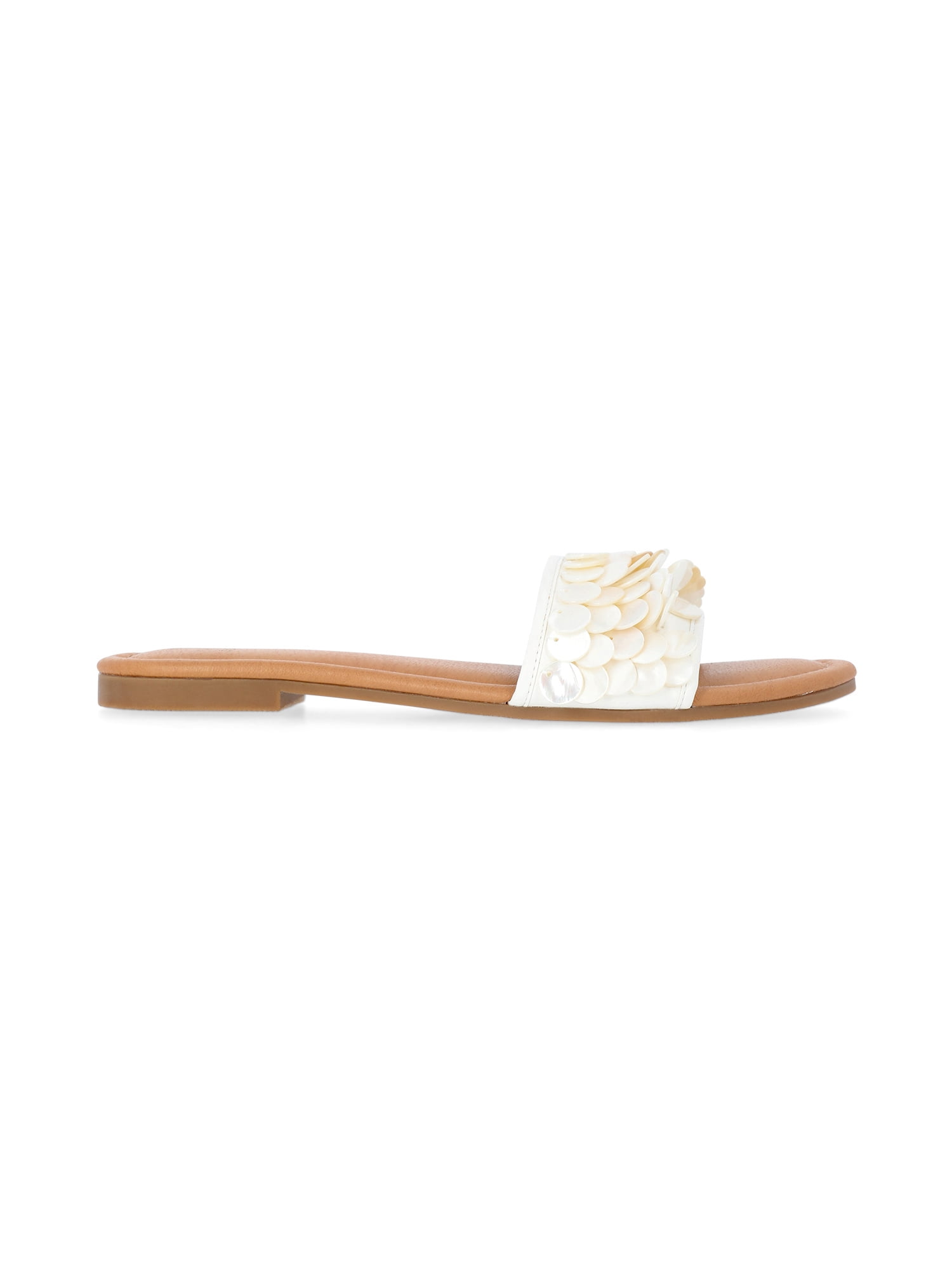 Time and Tru Women's Shell Slide Sandals