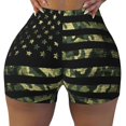 thumbnail image 2 of Haiem American Flag Camo No Front Seam Biker Shorts for Women Yoga Workout Gym Bike Shorts with Tummy Control Moisture-Wicking-XX-Large, 2 of 9