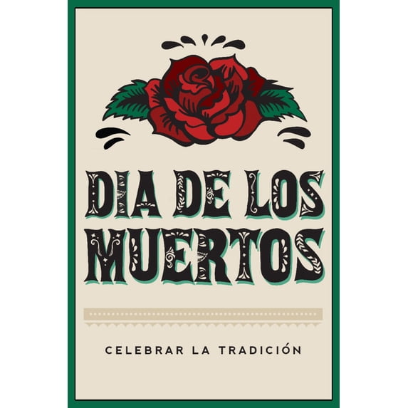 Dia de los Muertos (Day of the Dead), Typography Art, Lettering (12x18 Wall Art Poster, Room Decor)