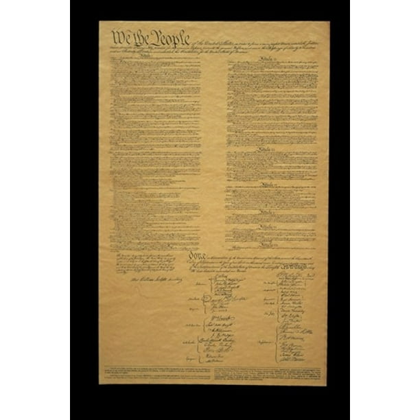 The Original United States Constitution Poster Print (8 x 10) - Walmart ...