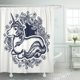 thumbnail image 1 of ABPHQTO Cortina de ducha Unicornio y flores Nouveau Tatuaje Símbolo de Dreams Tales 152x180 cm ABPHQTO PKNMT60x72Shower-6787, 1 of 2