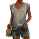 thumbnail image 2 of Camisas con estampado informal con estilo para mujer, camisetas holgadas de manga corta de talla grande, blusa con cuello en V OAVQHLG3B Store lin121212, 2 of 5