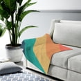 thumbnail image 2 of Diagonal Stripes Plush Blanket Throw, 2 of 3