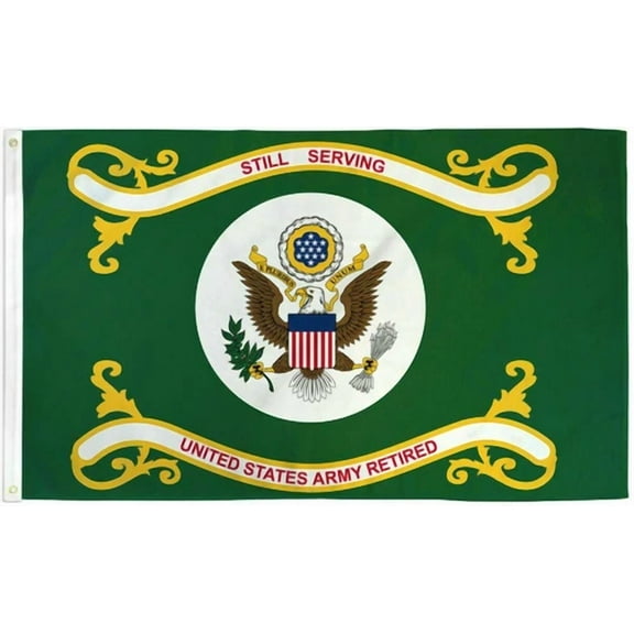Us Army Retired Flag 3X5Ft Us Army Flag Military Retired Army Flag Nylon 200D