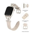 thumbnail image 5 of Wearlizer Leather Band Compatible with Apple Watch Band Women 38mm 40mm 41mm , Dressy Leather Strap with D-Shape Metal Buckle for iWatch Bands Series 8 SE 7 6 5 4 3 2 1, 5 of 7