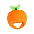thumbnail image 3 of Gorro de peluche naranja, cálido y divertido, con forma de fruta, para actuaciones en el escenario, bailes de máscaras., 3 of 8
