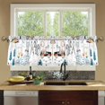 thumbnail image 4 of Yayeee Kitchen Curtains Set of 2 Light Filtering 57"x36" Over Sink Window Panels, Cartoon Natural, 4 of 7