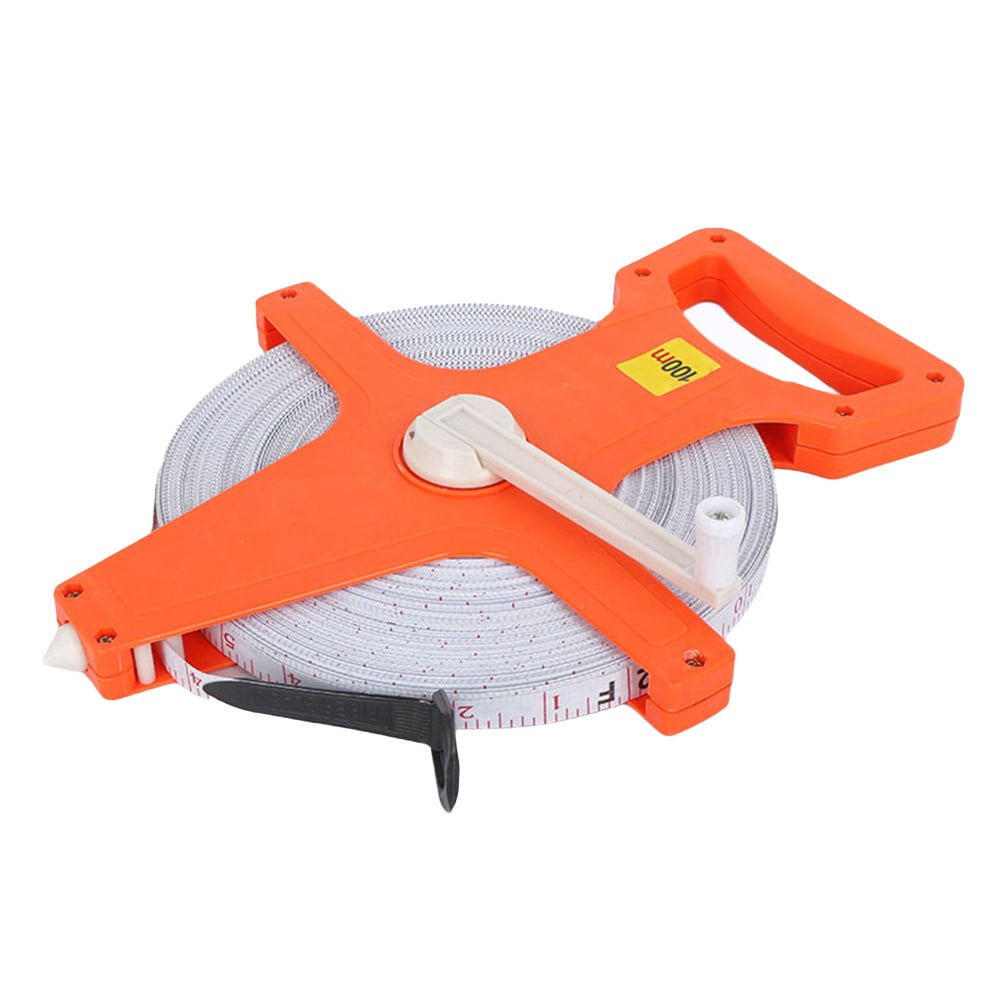 yaaqii Open Reel Fiberglass Tape Yard Measure Inch Metric Scale 20/30/50/100 Meters