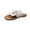 White, variant on JeashCHAT Summer Bow Tie Slippers Flat Espadrille Sandals for Women Casual Breathable Open Toe Sandals Elegant Slip On Slides Sandals