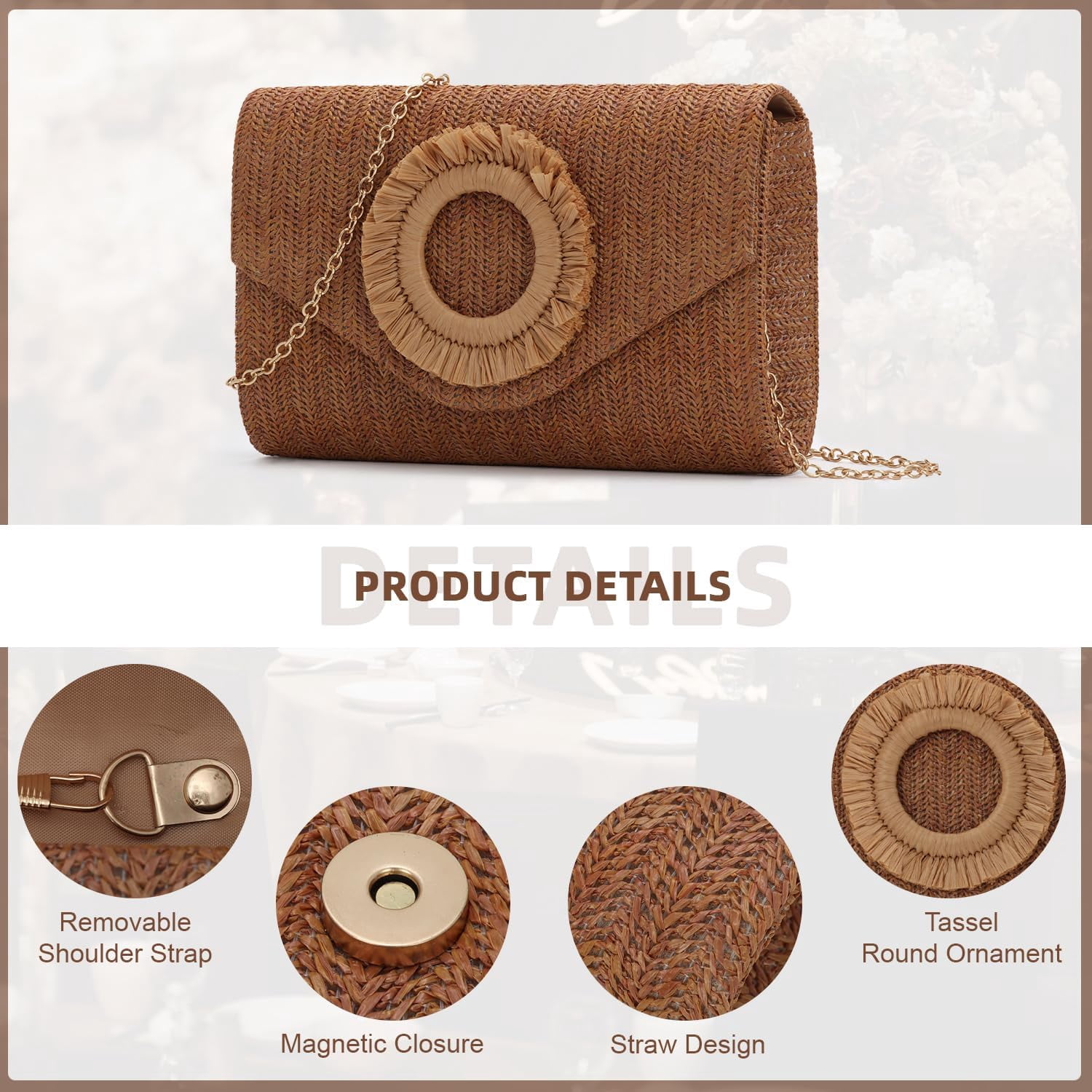 Straw Clutch Purse Rattan Summer Woven Beach Handbags for Women Wedding Vacation Travel Party 2025