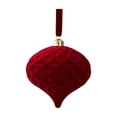 thumbnail image 2 of Large Velvet Christmas Ball Ornaments, Vintage Christmas Plastic Ball Ornaments Flocked Xmas Tree Hanging Decoration for Xmas Party Decor(4 Inch,Red), 2 of 6