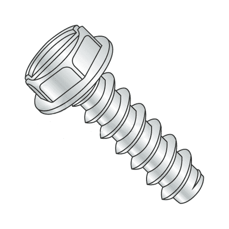 

#8-18 x 5/16 Type B Self-Tapping Screws / Slotted / Hex Washer / Steel / Zinc Plating (Quantity: 4000 pcs)
