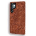 thumbnail image 4 of Feishell Flip Wallet Case for Samsung Galaxy S24 Ultra, Magnetic Clasp Folio Shockproof Embossed Pattern PU Leather Magnetic Clasp Folio Protective Phone Cover with Kickstand & Card Slots,Brown, 4 of 7