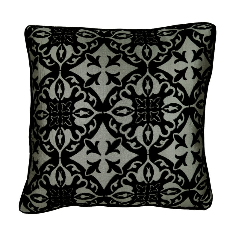 Geometric Burn Out Velvet Throw Pillow