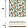 thumbnail image 3 of POGLIP Tropical Plants Set of 6 Coaster for Drinks, Absorbent Ceramic Stone Coasters Cup Mat with Cork Base for Home Kitchen Room Coffee Table Bar Decor, 3 of 4