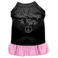 thumbnail image 1 of Be Hippy Screen Print Dog Dress Light Pink Sm (10), 1 of 2