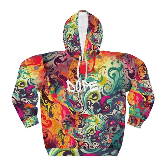 Dope Bright Colorful Mosaic Collage Graphic Hoodie