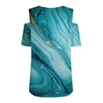 thumbnail image 6 of Drses Womens Summer Tops Fashion Women's Casual Comfortable Print Short Sleeved Off-the-shoulder Blouse T-Shirt Top Womens Tops, 6 of 6