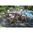 thumbnail image 3 of Meridian Furniture Newport Acacia Wood Patio Square Bar Table w/ Cover, 3 of 8