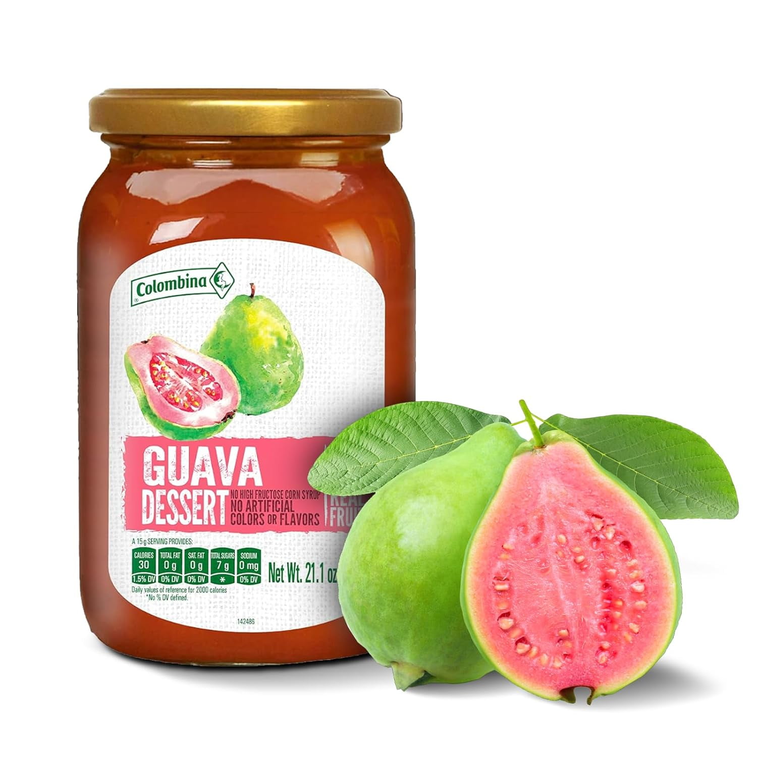 (3 pack) Colombina Guava Fruit Spread with Real Guava Flavor 21.1 oz Jar
