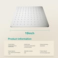 thumbnail image 2 of AULEEND Square Shower Head, High Flow Stainless Steel Square Rainfall Shower Head, High Pressure Design Even at Low Water Flow (Chrome, 10 Inch), 2 of 6