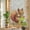 Light Beige, variant on Thanksgiving Fall Privacy Window Film, Decorative Stained Glass Window Film, Farmhouse Animal Orange Maple Leaf Rustic Resuable Rainbow Static Cling for Home Bathroom Living Room Glass Door 23.6"x59"