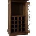 thumbnail image 2 of Artesano Home Decor - Handmade Solid Reclaimed Barn Wood & Wrought Iron Hardware Wine & Bar Cabinet Ideal for Home, Living Room and Bar or Restaurant (Brown) - Rustic Style 01 - 78" Height, 2 of 14