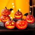 thumbnail image 2 of LED Pumpkin Lantern Battery-Powered Warm Light Halloween Lantern Energy-saving Indoor Outdoor Pumpkin Decor, 2 of 7