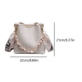 thumbnail image 2 of Bolso de hombro con cadena de lujo bolso de mano de diseñador de cuero PU con correa ancha para mujer, 2 of 9