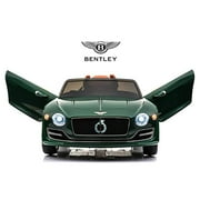 Rock Wheels Licensed Bentley EXP12 Kids Ride on Toy Car, 12V Battery Powered Children Electric 4 Wheels w/ Parent Remote Control, Foot Pedal, 2 Speeds, Music, Aux, LED Headlights (Green)
