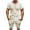 Khaki, variant on Aueoeo Mens Summer Track Suits 2 Piece Shorts Sets Short Sleeve Sweatsuit Outfits 1/4 Button Color Splicing Textured Shirts