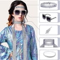 thumbnail image 3 of Accesorios de discoteca, diadema con lentejuelas, gafas de sol, collar, pendientes, bufanda de diamantes, pulsera de diamantes, traje, 3 of 6