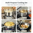 thumbnail image 7 of Koch Systeme CS 10-Piece Stainless Steel Cookware Set, Professional Grade Pots and Pans Set with Glass Lids, Dishwasher Safe & Induction Compatible Cookware for Everyday Cooking, 7 of 7