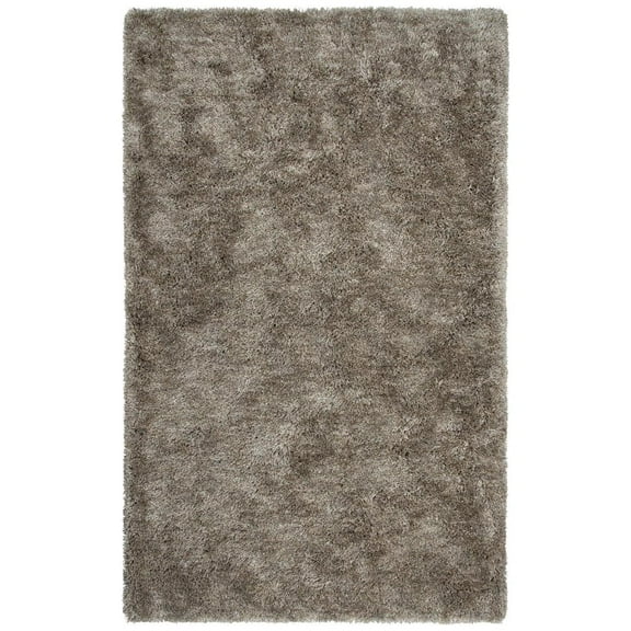Alora Decor Oregon 7'6"x9'6" Solid Shag Beige/Tone on Tone Tufted Area Rug