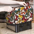 thumbnail image 7 of Yiaed Retro Floral Butterfly Print Two Slice Bread Machine Cover, Universal Size Kitchen Appliance Cover for Bread Machine,Bread Machine Cover, 7 of 7