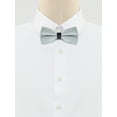 thumbnail image 2 of INSPIRE CHIC Men's Formal Solid Pre-Tied Bow Ties Bowties Adjustable Strap Silver Gray, 2 of 5