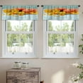 thumbnail image 2 of LALILO Kitchen Curtain Valance Autumn Pumpkin Thanksgiving Rod Pocket Window Curtain 52"x 18" Set of 2, 2 of 5
