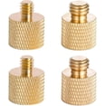 thumbnail image 1 of Tripod Thread Reducer Screw, Mic Stand Adapter Microphone Screw Adapter for Camera Monitor to Micrephone Stand(4pcs, Gold), 1 of 4