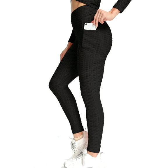 MISS MOLY Women's High Waist Yoga Pants with Pockets Ruched Push Up Leggings Gym Workout Sports Fitness Tights
