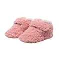 thumbnail image 5 of huajiao Infant Boy Girl Cozy Fleece Booties Baby Fuzzy Sock Shoes Non Slip Soft Warm Slippers Newborn Winter Soft Sole Boots, 5 of 5