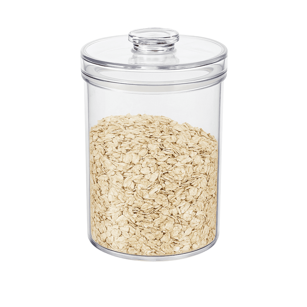Felli Clear Round Food Storage Canisters with Lid, 3 Pack – 44 oz Airtight Containers, BPA-Free, Stackable, Dishwasher Safe