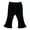 Black, variant on Esaierr Baby Infant Flare Pants for Girls Ribbed Wood Ear Trim Bell Bottoms Trousers Toddler Stretch Flare Leggings Newborn Girls Flare Pants Size 3M-3Y