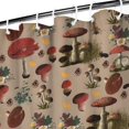 thumbnail image 3 of Red Mushroom Flower Brown Pattern Shower Curtain 36"x72" ,Bathroom Decorative Shower Curtains Set with 12 Hooks,Modern Waterproof Washable Shower Curtain, 3 of 6