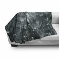 thumbnail image 3 of City Soft Flannel Fleece Throw Blanket, Aerial Night of View Hong Kong Skyline Famous Modern Urban Town Metropolis Panorama Image, Cozy Plush for Indoor and Outdoor Use, 70" x 90", Grey, by Ambesonne, 3 of 6